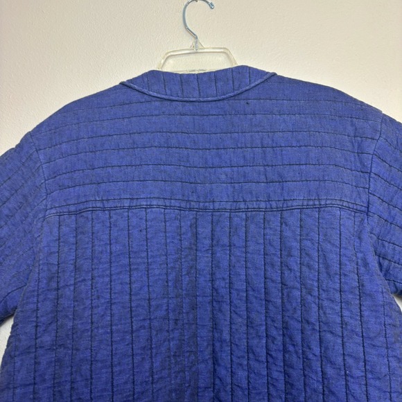 Rachel Comey Quilted Linen Jacket Coat Kimono Oversized Navy Blue 4 Quiet Luxury - Picture 13 of 16
